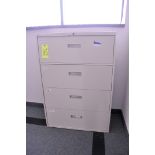 4-Drawer Lateral File Cabinet, (Beige), (Located 2nd Floor Offices)