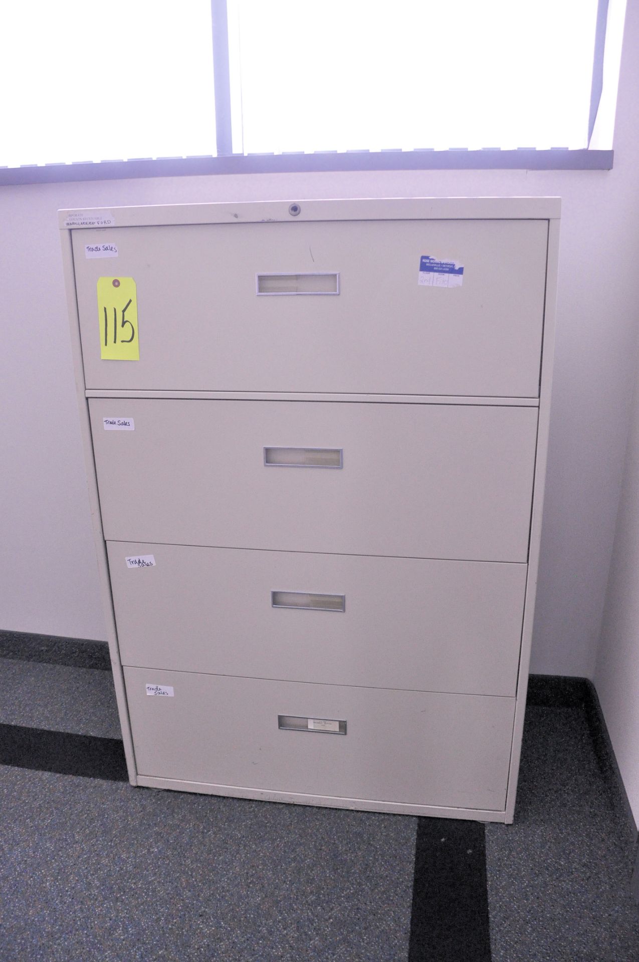 4-Drawer Lateral File Cabinet, (Beige), (Located 2nd Floor Offices)