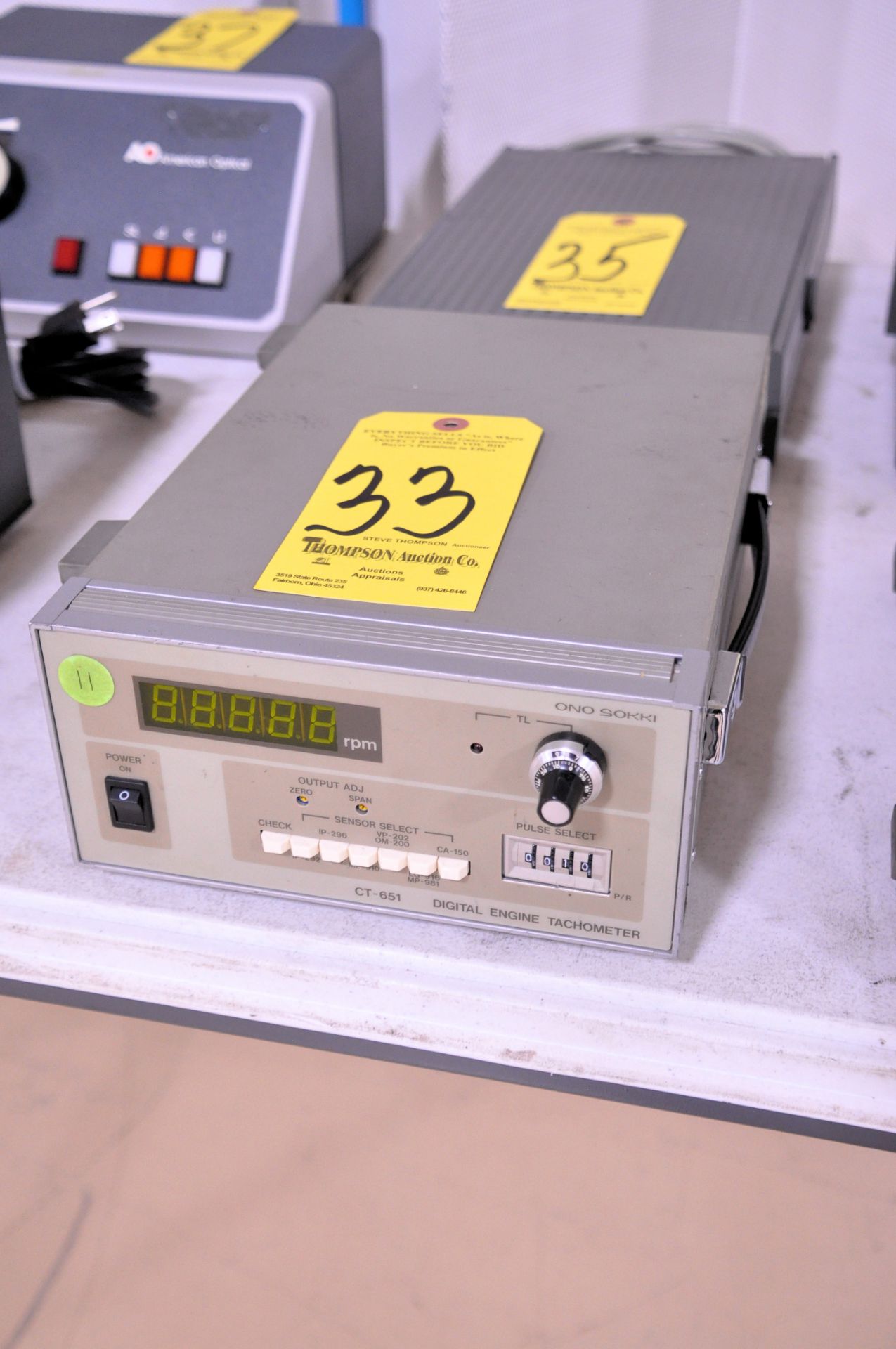 Ono Sokki Model CT-651 Digital Engine Tachometer, S/n 52100334