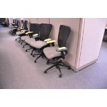 Lot-(6) Ergonomic Black/Grey Swivel Office Chairs in (1) Group, (Located 1st Floor Offices)