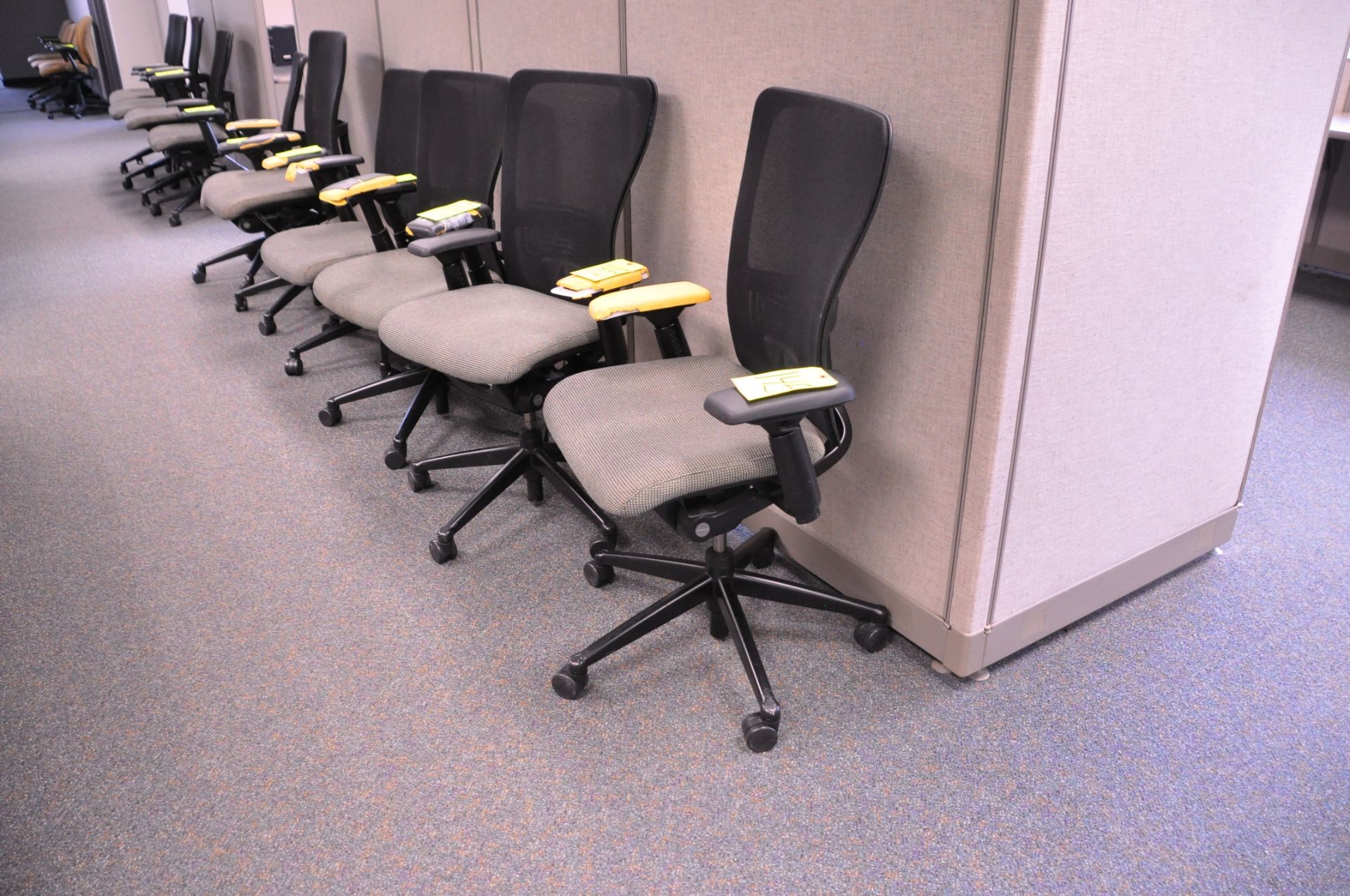 Lot-(6) Ergonomic Black/Grey Swivel Office Chairs in (1) Group, (Located 1st Floor Offices)