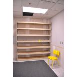 Lot-(1) 84" x 18" x 96"H Section Shelving, (1) 4-Drawer Lateral File Cabinet, and (2) Various Chairs