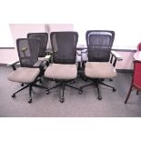 Lot-(6) Ergonomic Black/Grey Swivel Office Chairs in (1) Group, (Located 1st Floor Offices)
