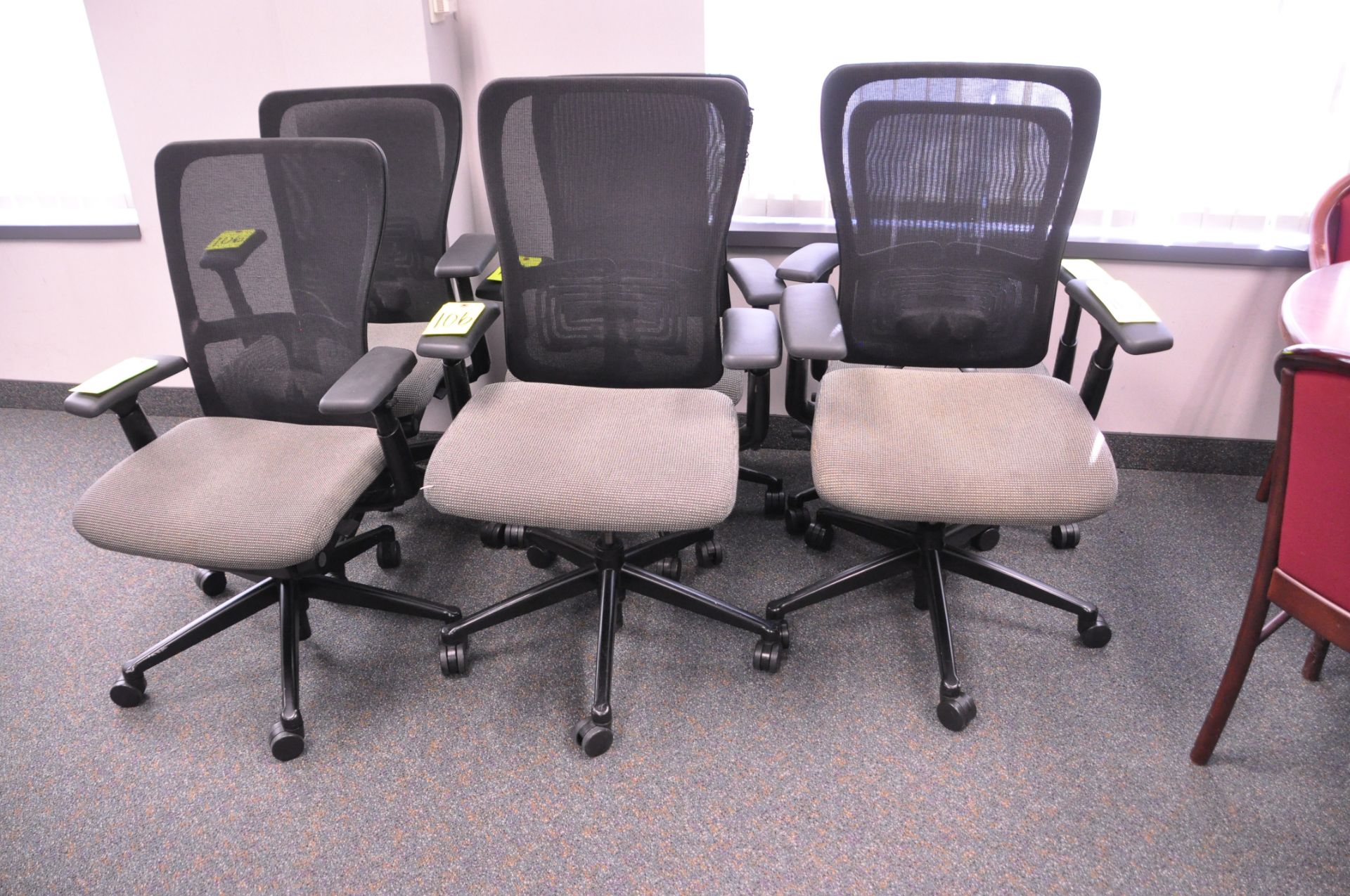 Lot-(6) Ergonomic Black/Grey Swivel Office Chairs in (1) Group, (Located 1st Floor Offices)