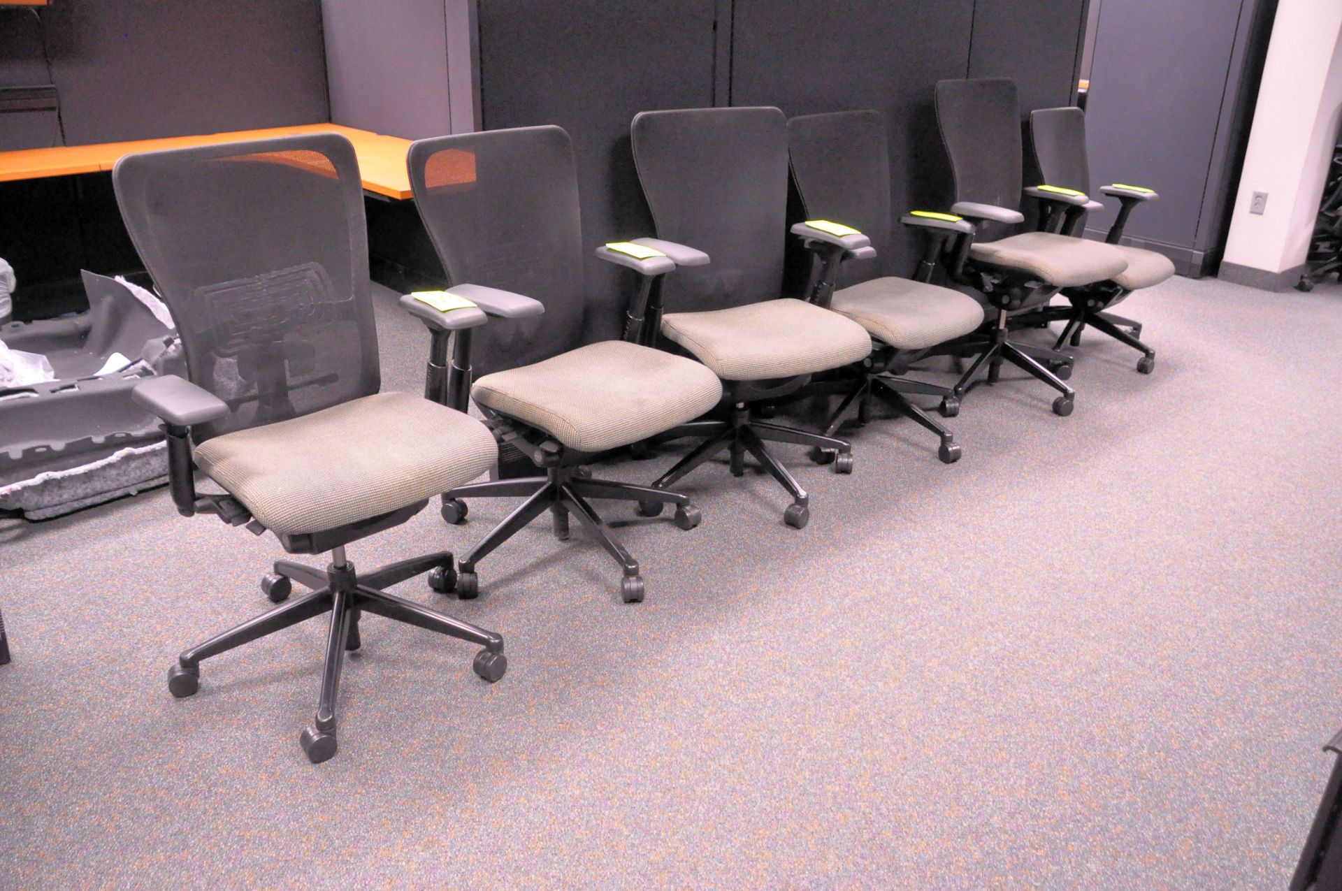 Lot-(6) Ergonomic Black/Grey Swivel Office Chairs in (1) Group, (Located 1st Floor Offices)