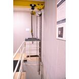 Budgit 1/2-Ton Capacity Chain Fall Hoist with Trolley, (Located in Vibro-Acoustic Analysis Lab)