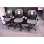 Lot-(3) Upholstered Swivel Office Chairs in (1) Group, (Located 1st Floor Offices)