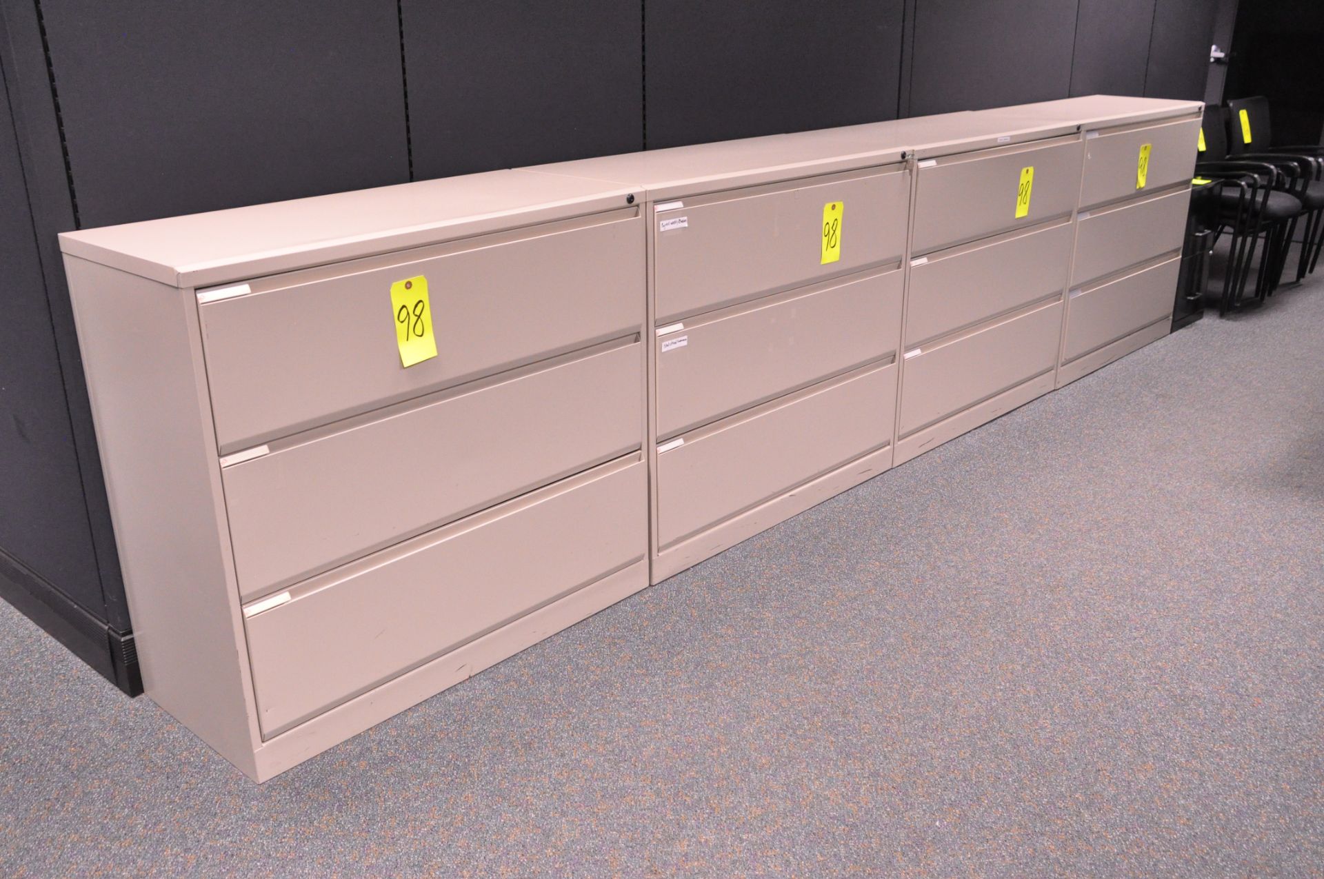 Lot-(4) 3-Drawer Lateral File Cabinets, (Beige), in (1) Group, (Located 1st Floor Offices) - Image 2 of 2