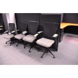 Lot-(6) Ergonomic Black/Grey Swivel Office Chairs in (1) Group, (Located 1st Floor Offices)