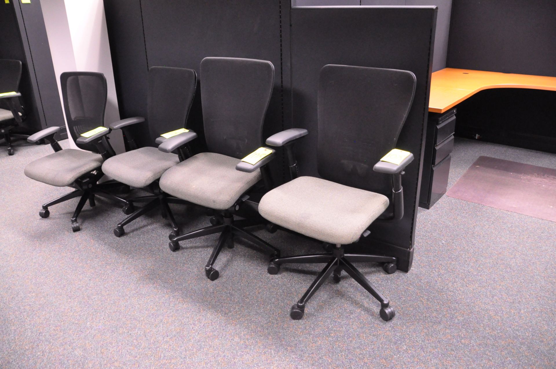 Lot-(6) Ergonomic Black/Grey Swivel Office Chairs in (1) Group, (Located 1st Floor Offices)