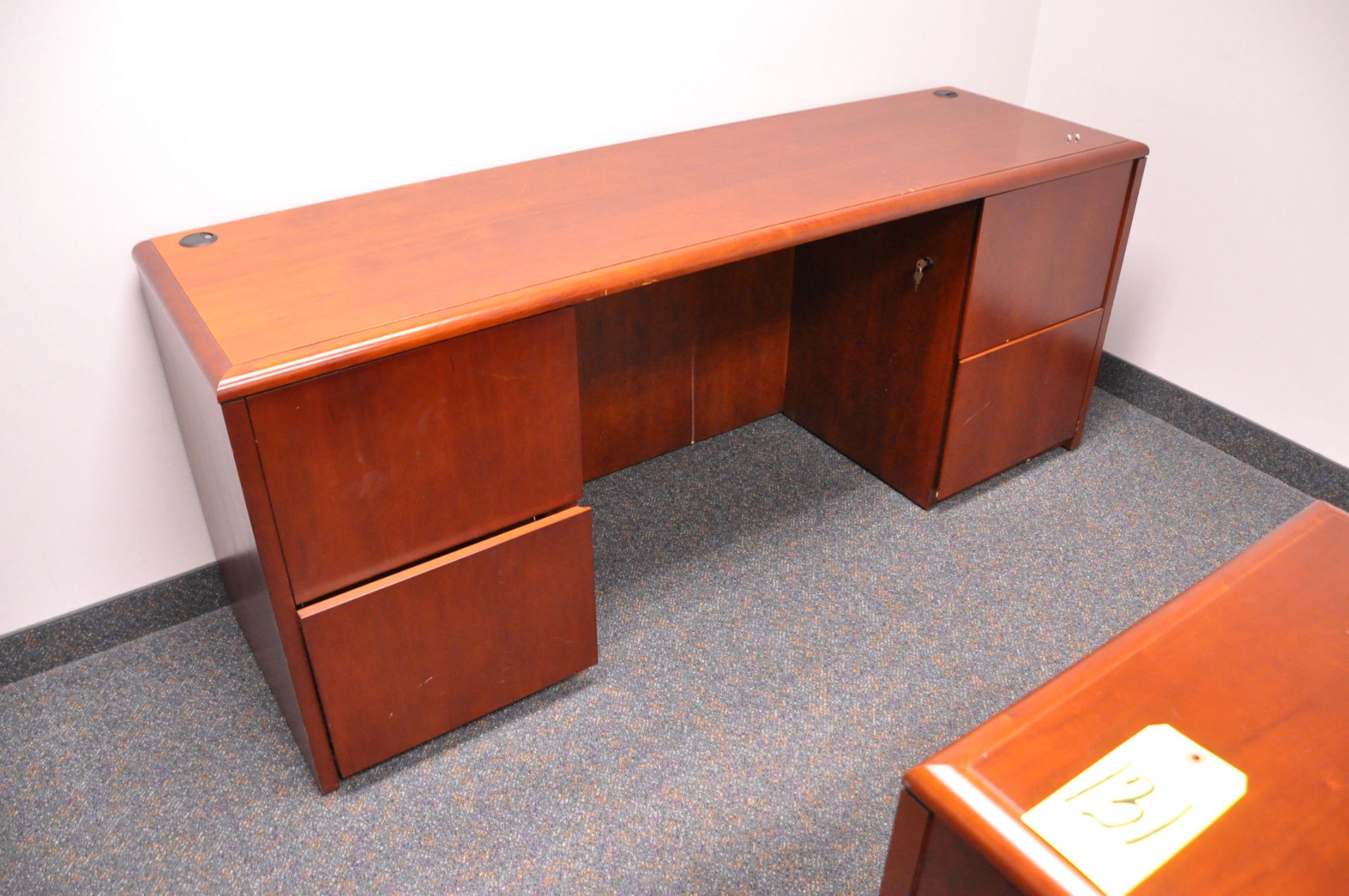 Lot-(1) Corner Desk, (1) 4-Drawer Desk, (2) 2-Door Short Cabinets, and (1) Chair in (1) Office, ( - Image 2 of 3