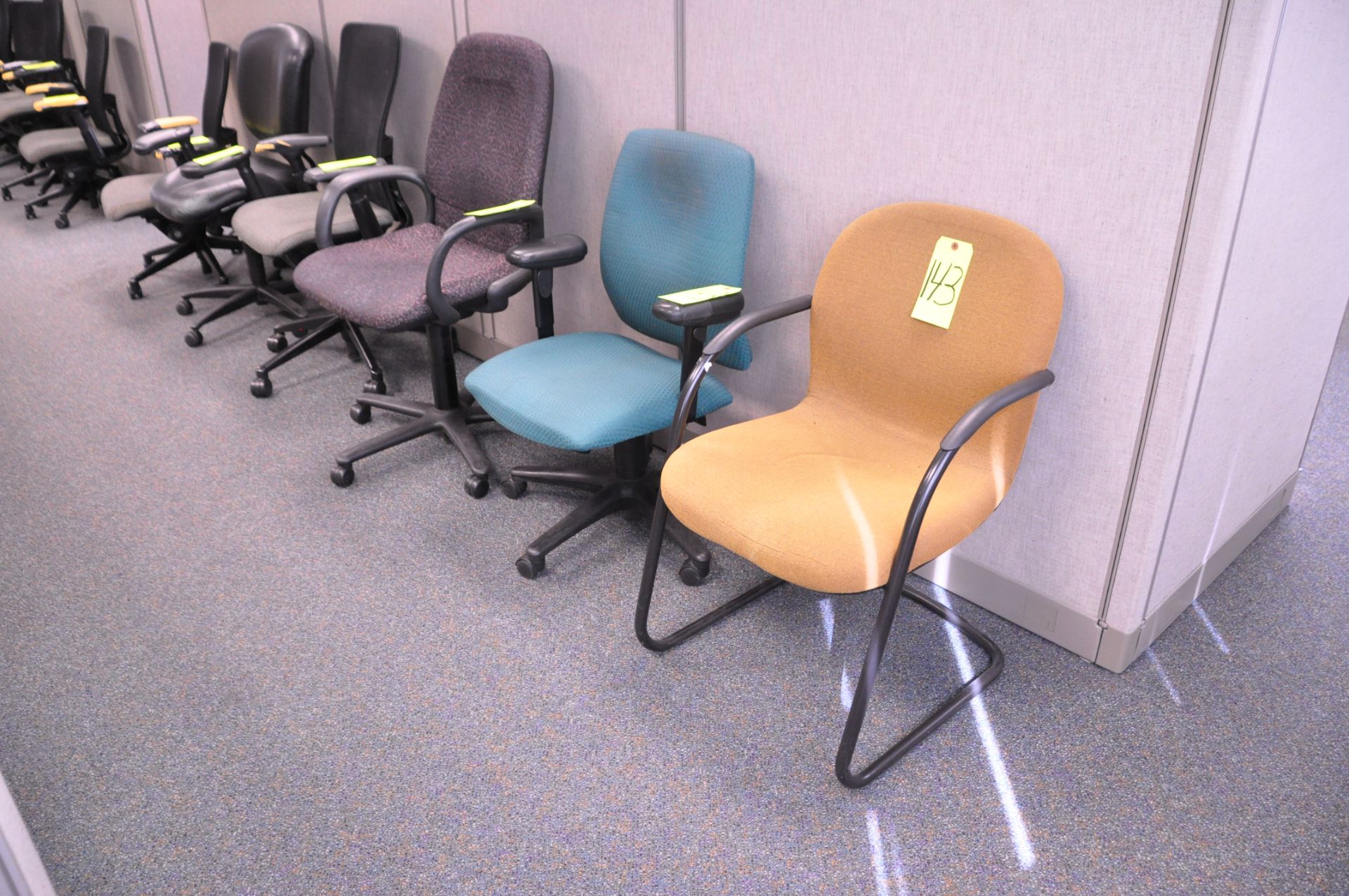 Lot-(6) Various Swivel and Straight Arm Office Chairs in (1) Group, (Located 2nd Floor Offices)