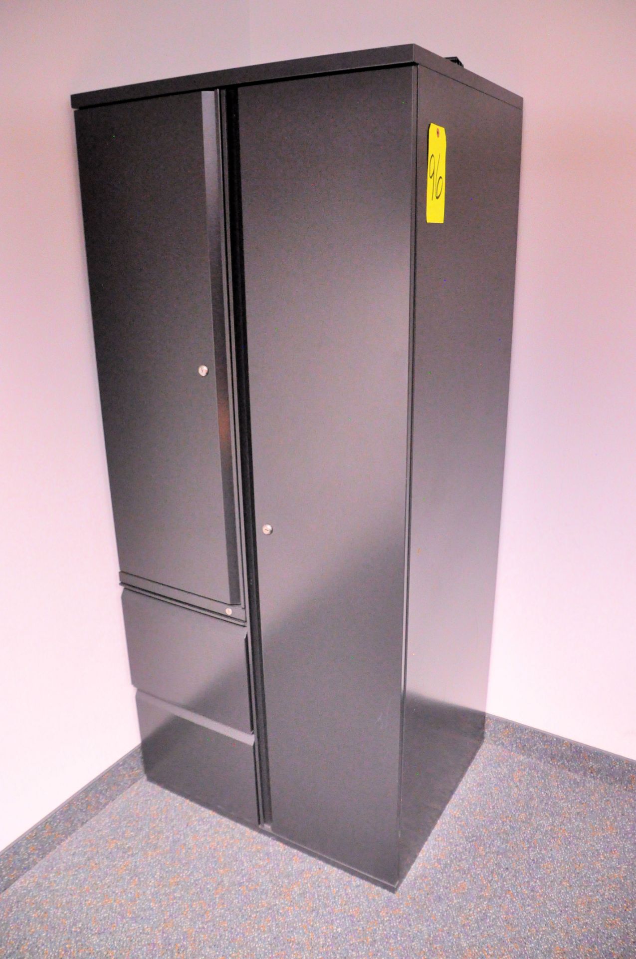 Lot-(1) Herman Miller 4-Station Cubicle Partition Work System with Standing Cabinets, and Partition - Image 7 of 7