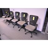 Lot-(6) Ergonomic Black/Grey Swivel Office Chairs in (1) Group, (Located 1st Floor Offices)