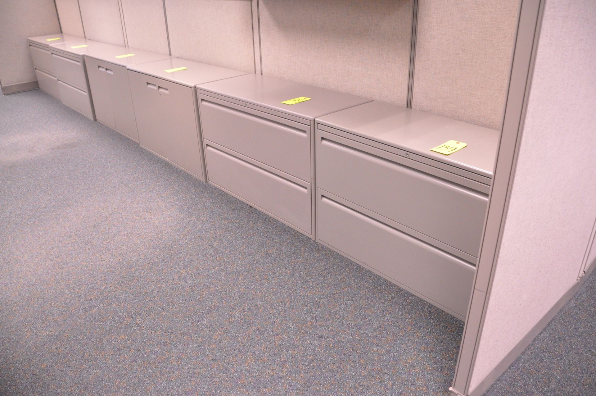 Lot-(4) 2-Drawer Lateral File Cabinets, (Beige), and (2) 2-Door Short Cabinets, (Beige) in (1)