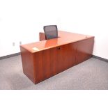 Lot-(1) Corner Desk, (1) 4-Drawer Desk, (2) 2-Door Short Cabinets, and (1) Chair in (1) Office, (