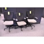 Lot-(6) Ergonomic Black/Grey Swivel Office Chairs in (1) Group, (Located 1st Floor Offices)