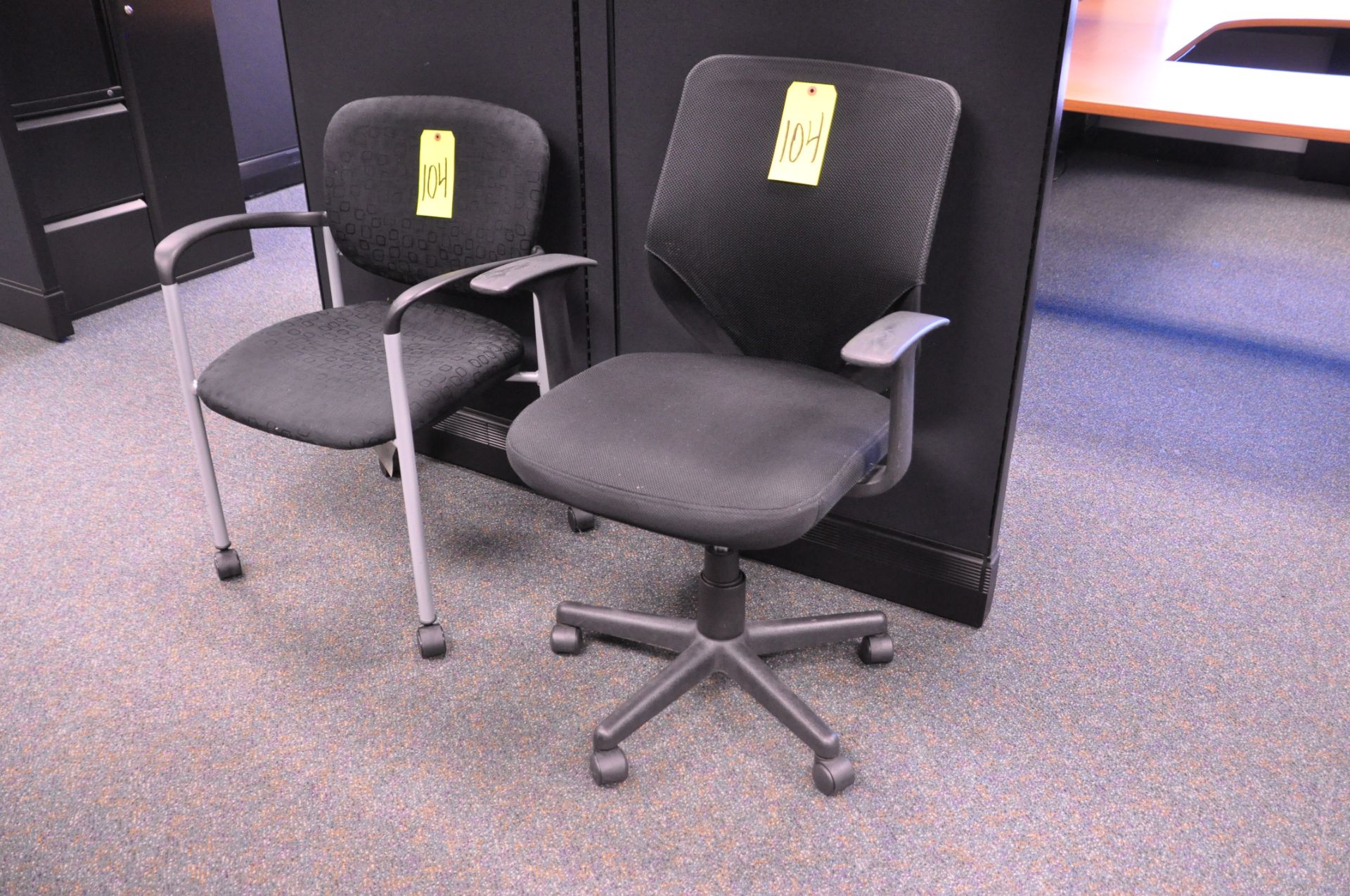 Lot-(2) Various Black Swivel Office Chairs in (1) Group, (Located 1st Floor Offices)