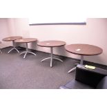 Lot-(4) 41" Round Tables in (1) Break Room, (Located 2nd Floor Offices)