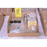 Lot-Pyrex Septa Caps and Vials in (1) Box