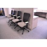 Lot-(4) Ergonomic Black/Grey Swivel Office Chairs in (1) Group, (Located 1st Floor Offices)