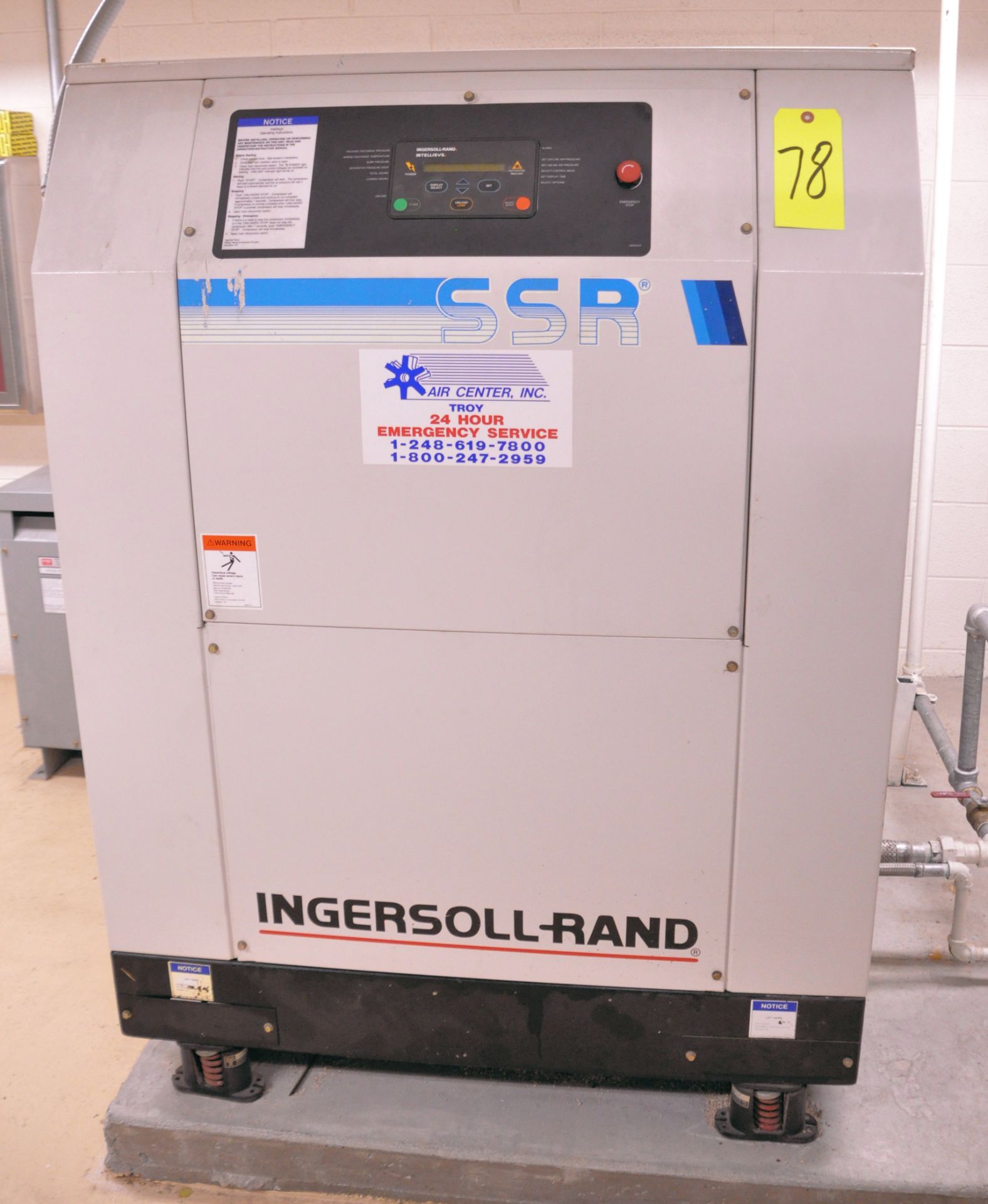 Ingersoll Rand Model SSR-EPE25SE 25-HP, 125-PSI, 98-CFM Rotary Screw Package Air Compressor, S/n - Image 2 of 4