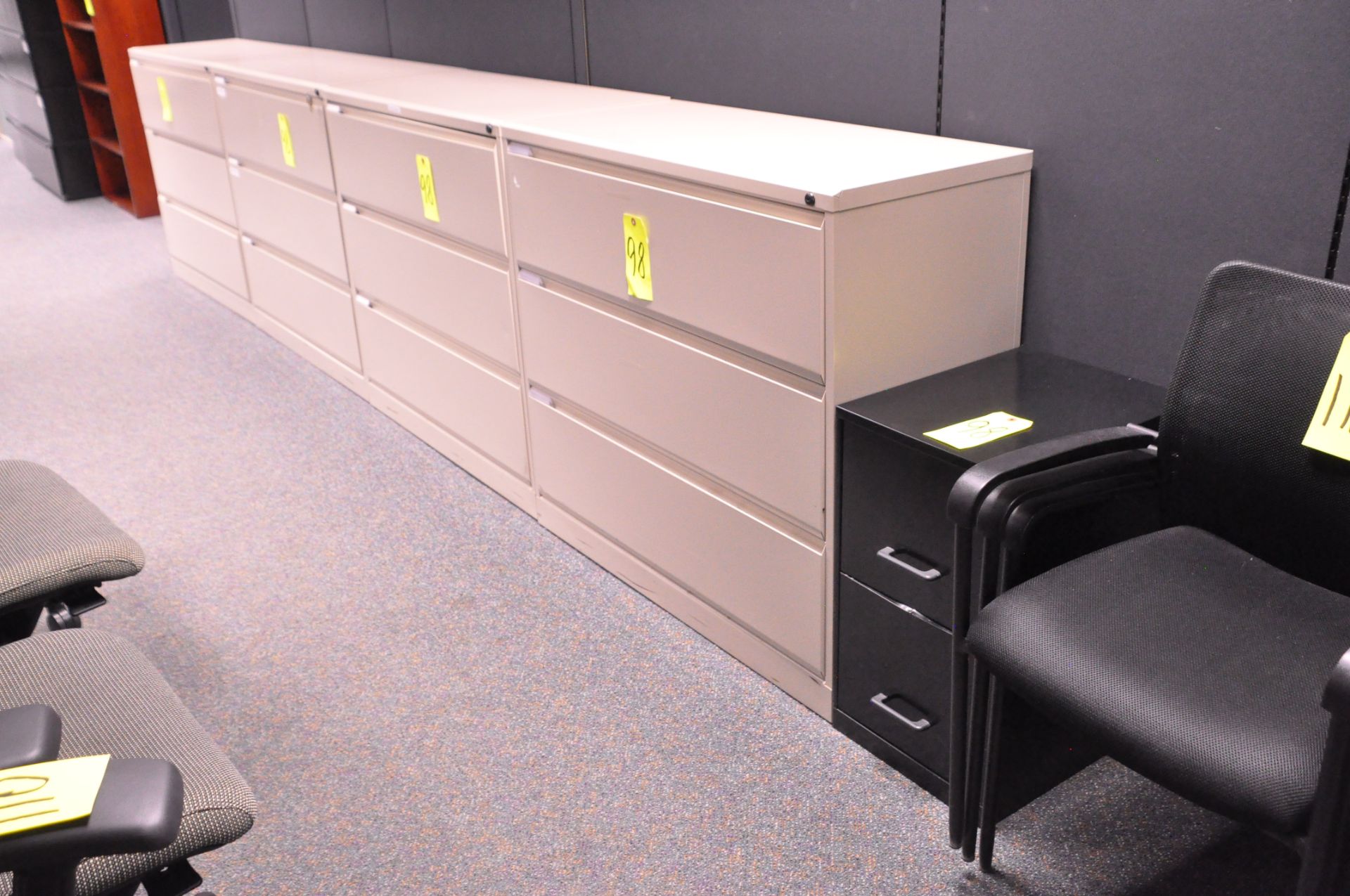 Lot-(4) 3-Drawer Lateral File Cabinets, (Beige), in (1) Group, (Located 1st Floor Offices)