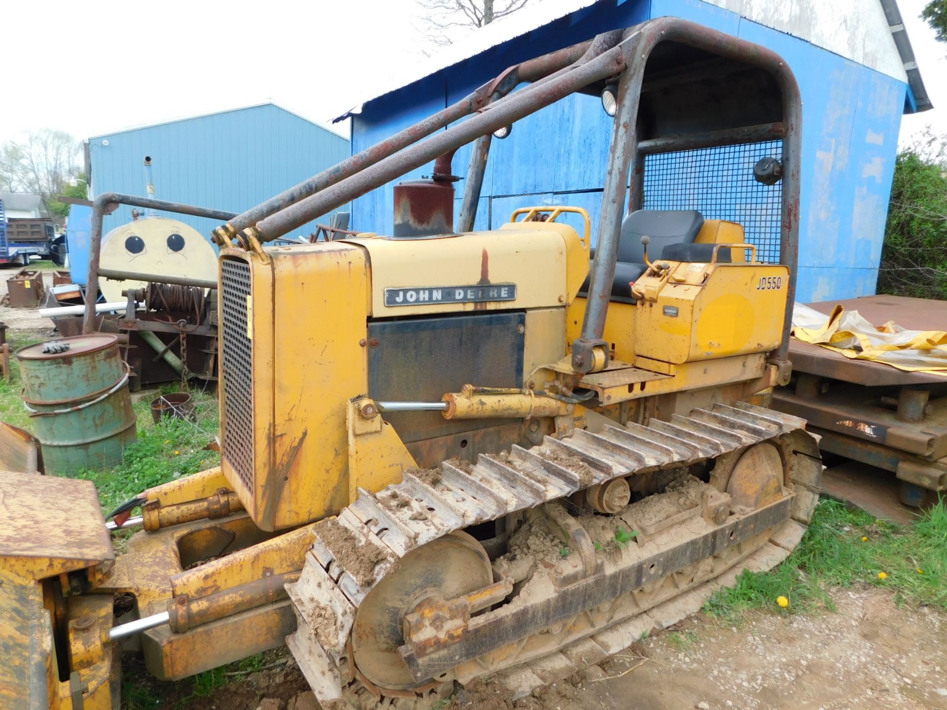 John Deere Model 555C Crawler Dozer, s/n 555C336464T, OROPS, 8' 6-Way Blade, Rear Winch - Image 16 of 19