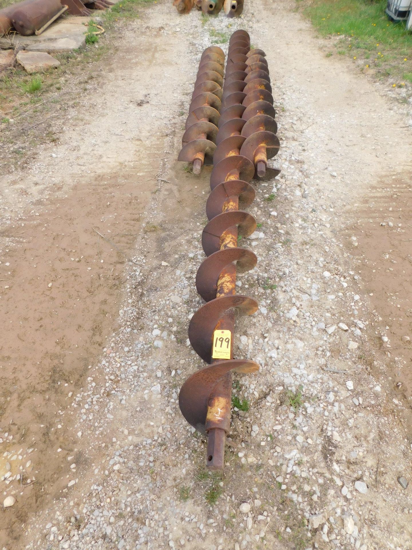 (4) 14" Diameter X 10' Long Auger Bits, 3" Hex Drive