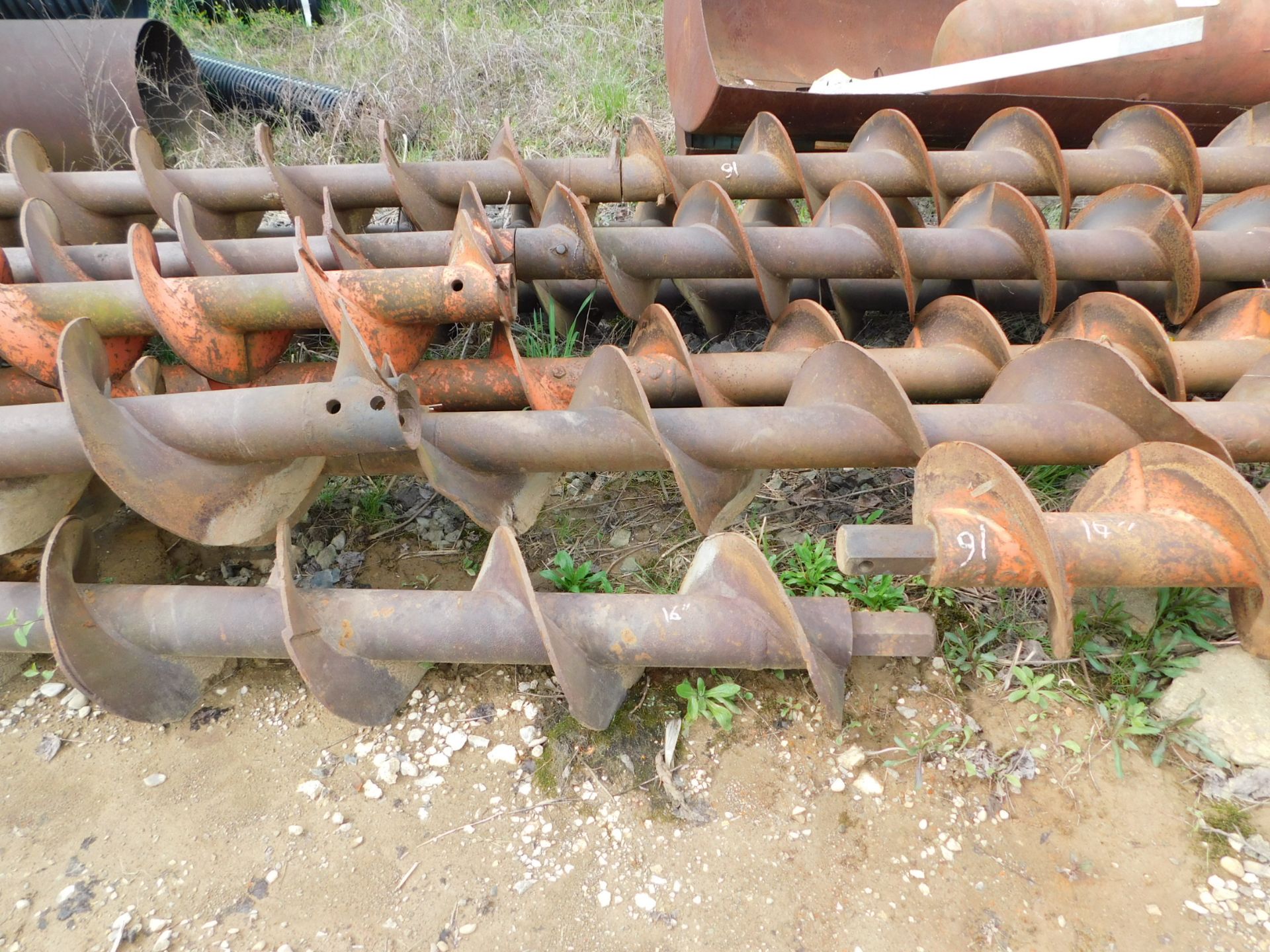 (15) 16" Diameter X 10' Long Auger Bits, 3" Hex Drive - Image 3 of 4