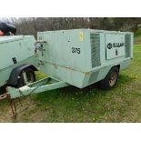 Sullair Model 375-DPQ-JD Diesel Powered Portable Air Compressor, s/n E04-116764, John Deere Diesel