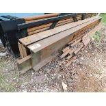 (2) I-Beams, 7" W X 16" H X 13'6" Long, Channel Iron, Angle Iron and Drill Rods