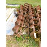 (14) 10" Diameter X 4' Long Auger Bits, 1 5/8" Hex Drive