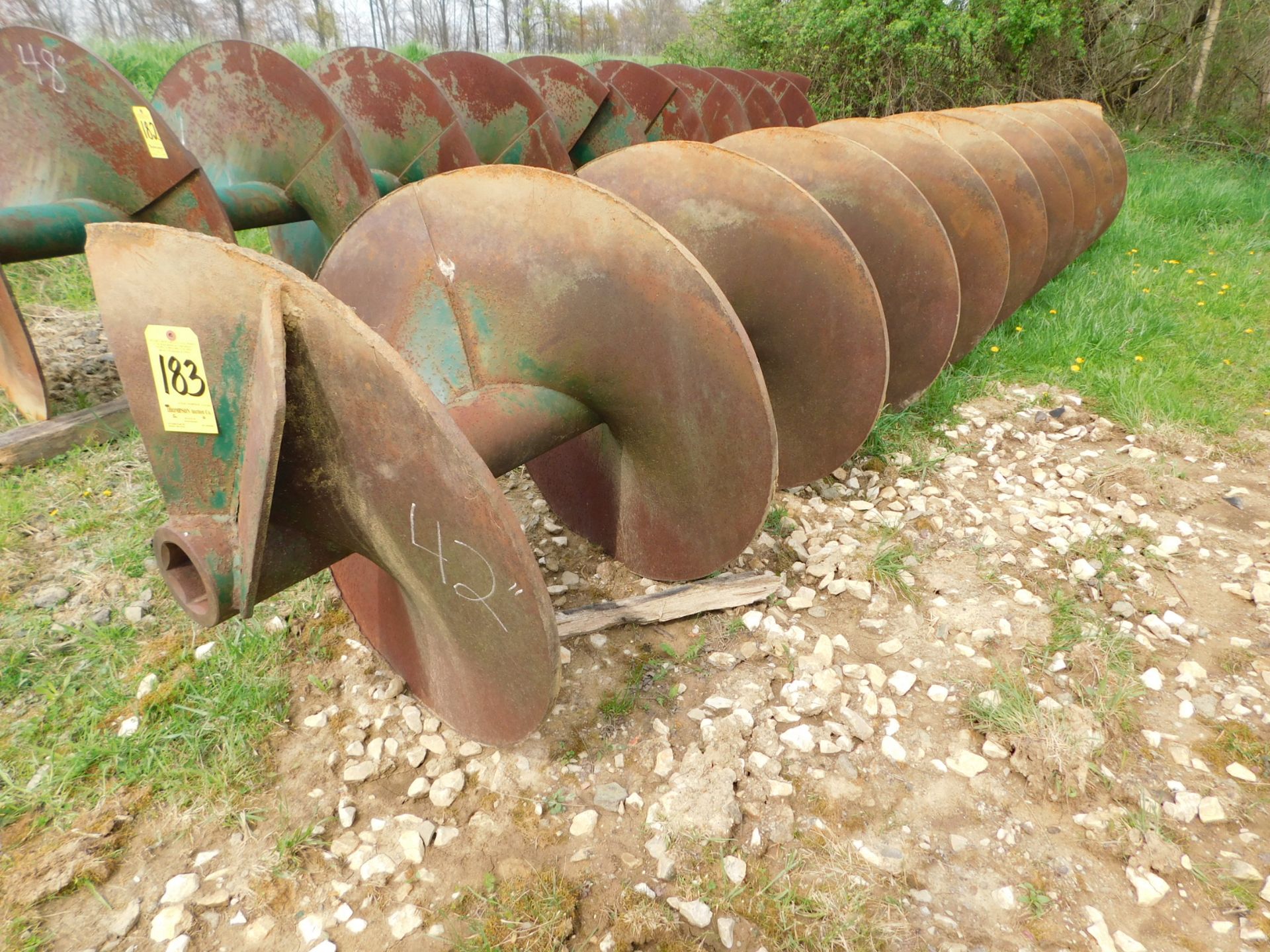 (2) 42" Diameter X 10' Long Auger Bits, 4" Hex Drivers - Image 5 of 5