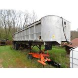 1974 City Tandem Axle Aluminum Dump Bed Semi Trailer, VIN A235640, 28'