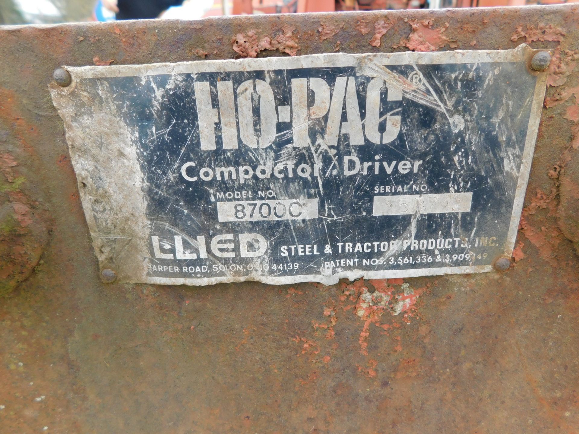 Allied Ho-Pac Mdoel 8700C Hydraulic Compactor, 24" X 28" - Image 5 of 6