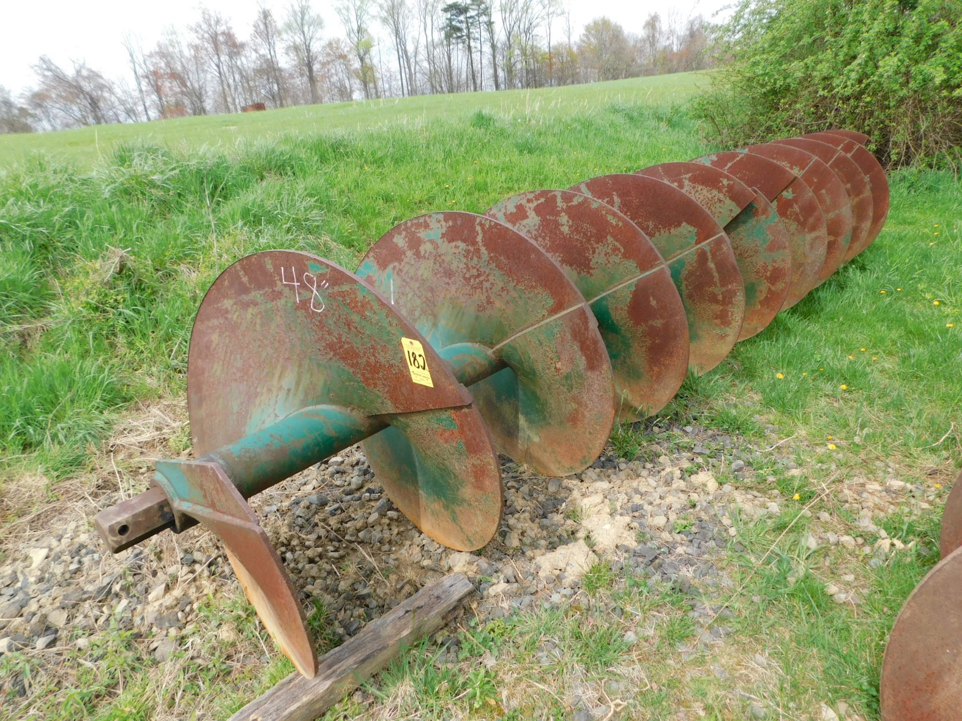 (2) 48" Diameter X 10' Long Auger Bits, 4" Hex Drivers