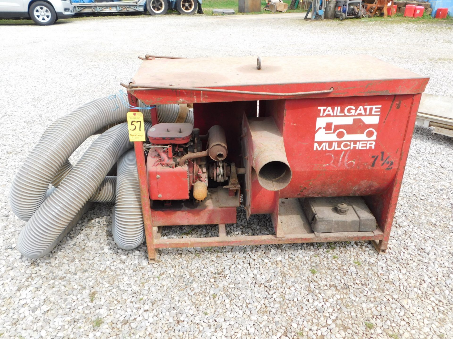 Tailgate Mulcher Gas Powered Straw Blower, s/n 23893518, Wisconsin Gas Engine