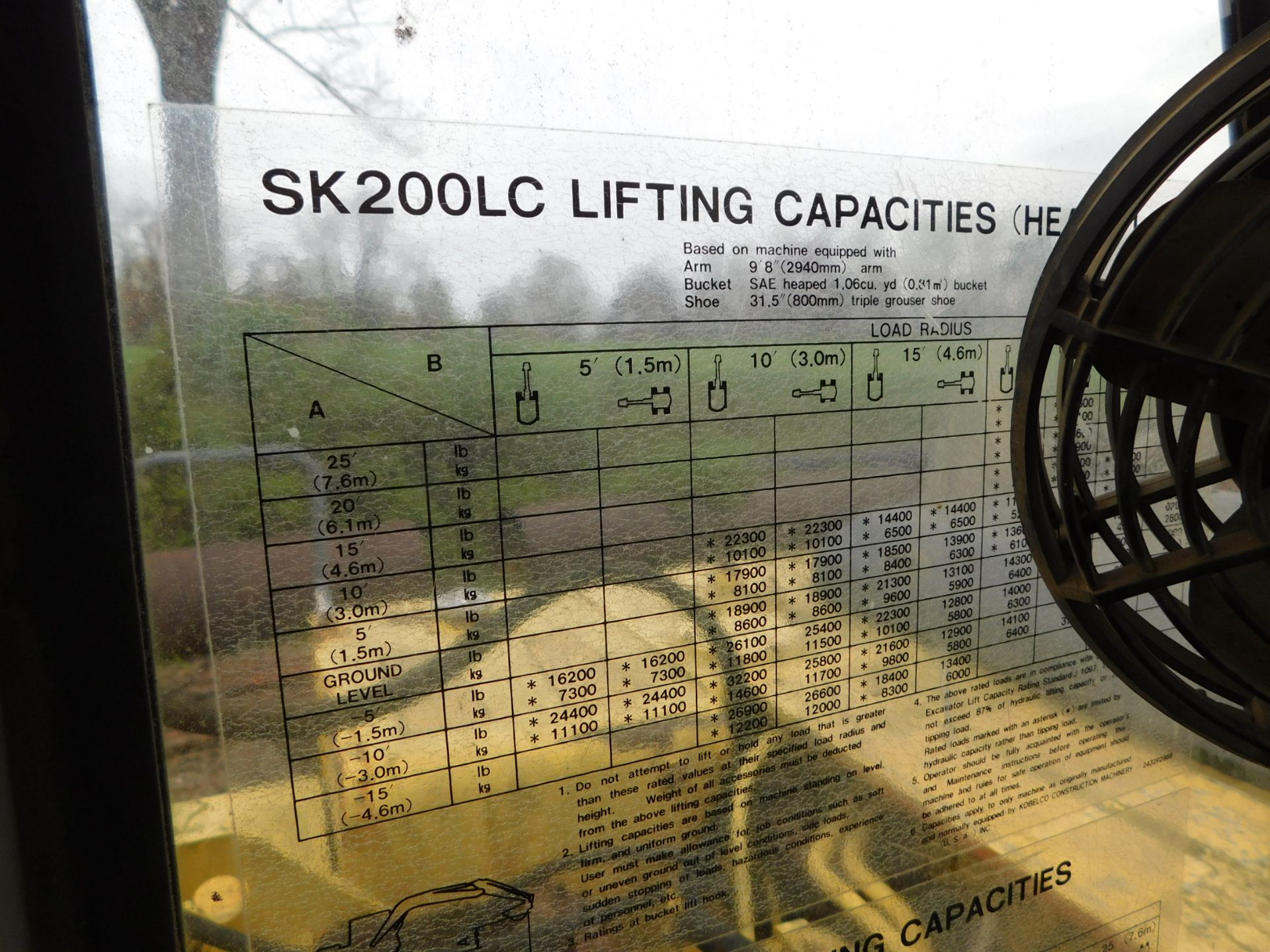 Kobelco Model SK200LC Hydraulic Excavator, s/n YQU2125, Enclosed Cab, 48" Bucket, 7,199 Hours - Bild 24 aus 26