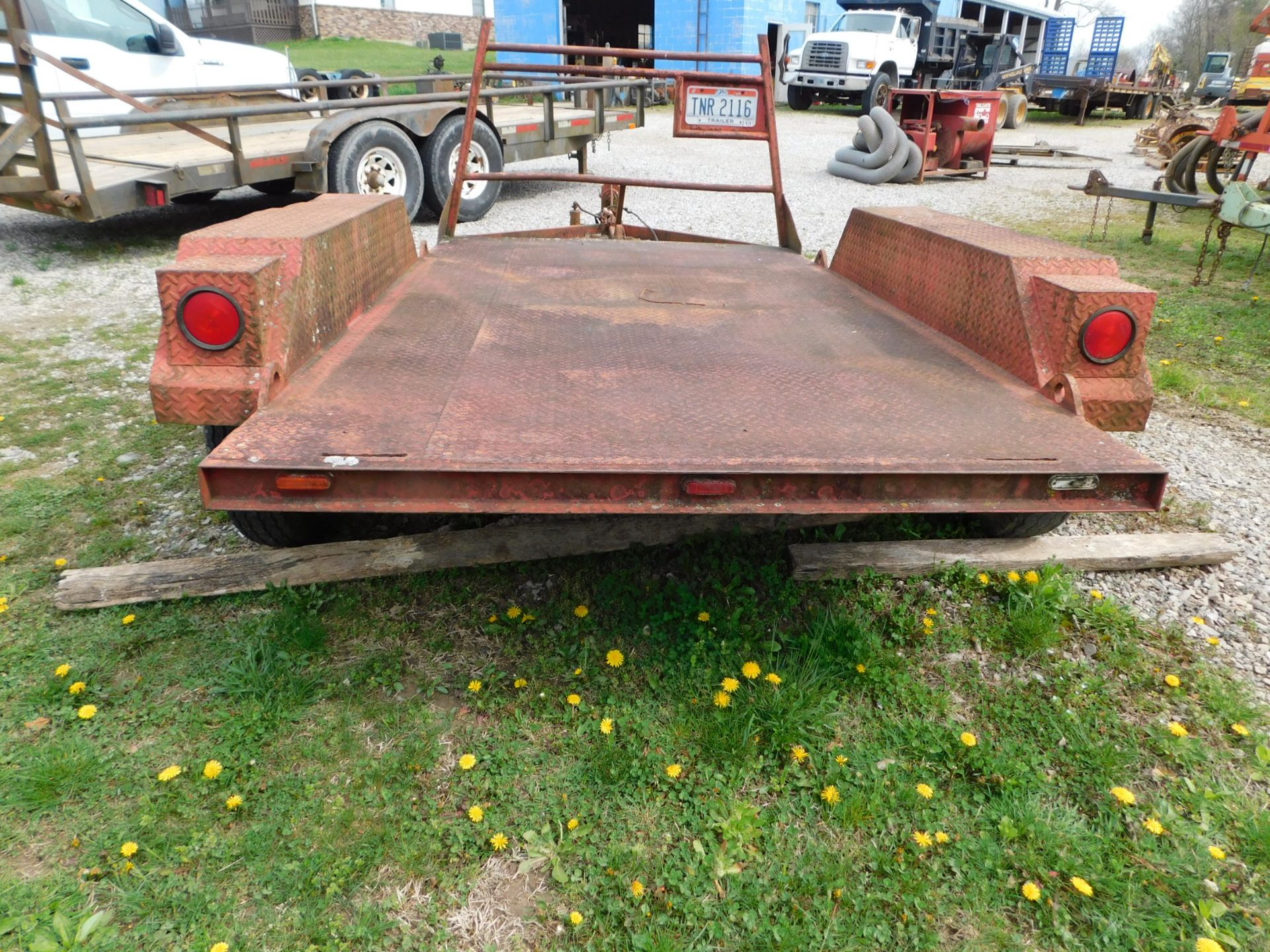 Tandem Axle Utility Trailer, 9', Pintle Hitch, Treadplate Steel Deck - Image 4 of 9