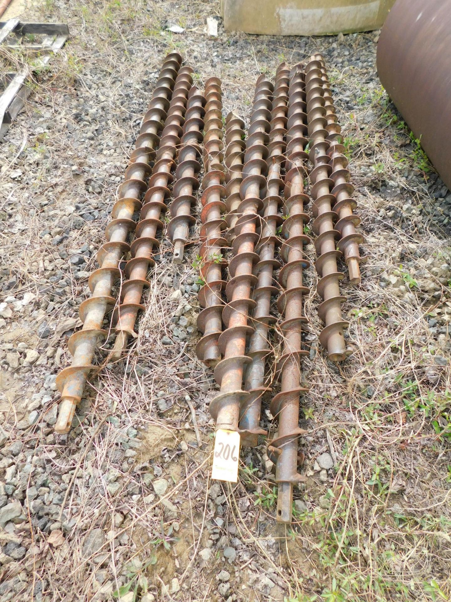 (18) 5" Diameter X 5' Long Auger Bits, 1 5/8" Hex Drive