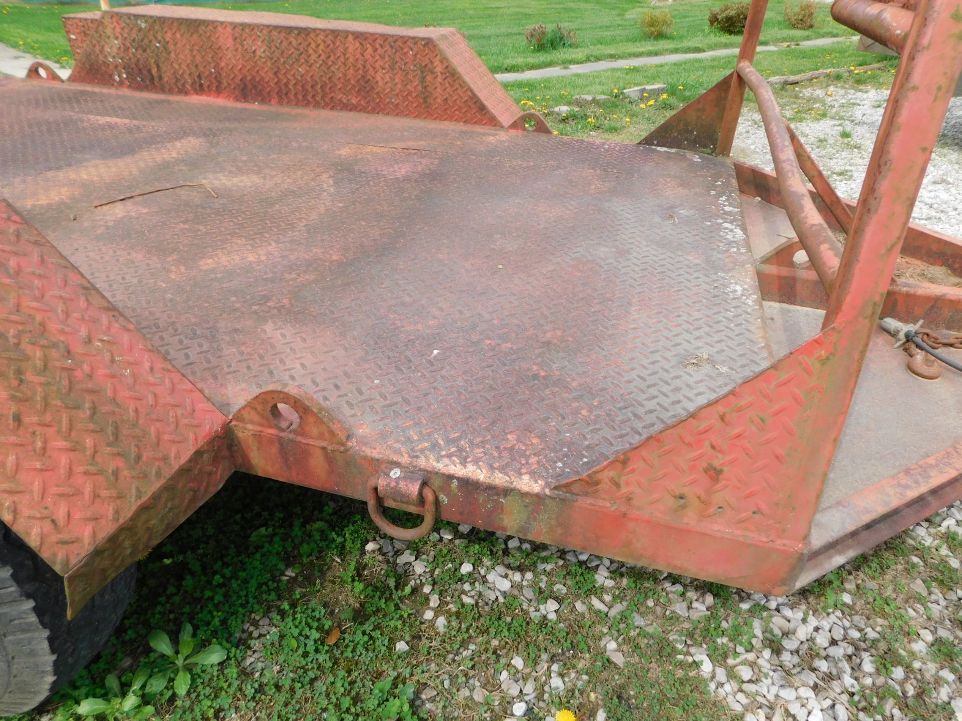 Tandem Axle Utility Trailer, 9', Pintle Hitch, Treadplate Steel Deck - Image 7 of 9