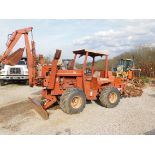 Ditch Witch Model 6510 Trencher, s/n 6E4458, Diesel, 4WD, 6-Way Blade, Front Hoe, Rear Trencher,