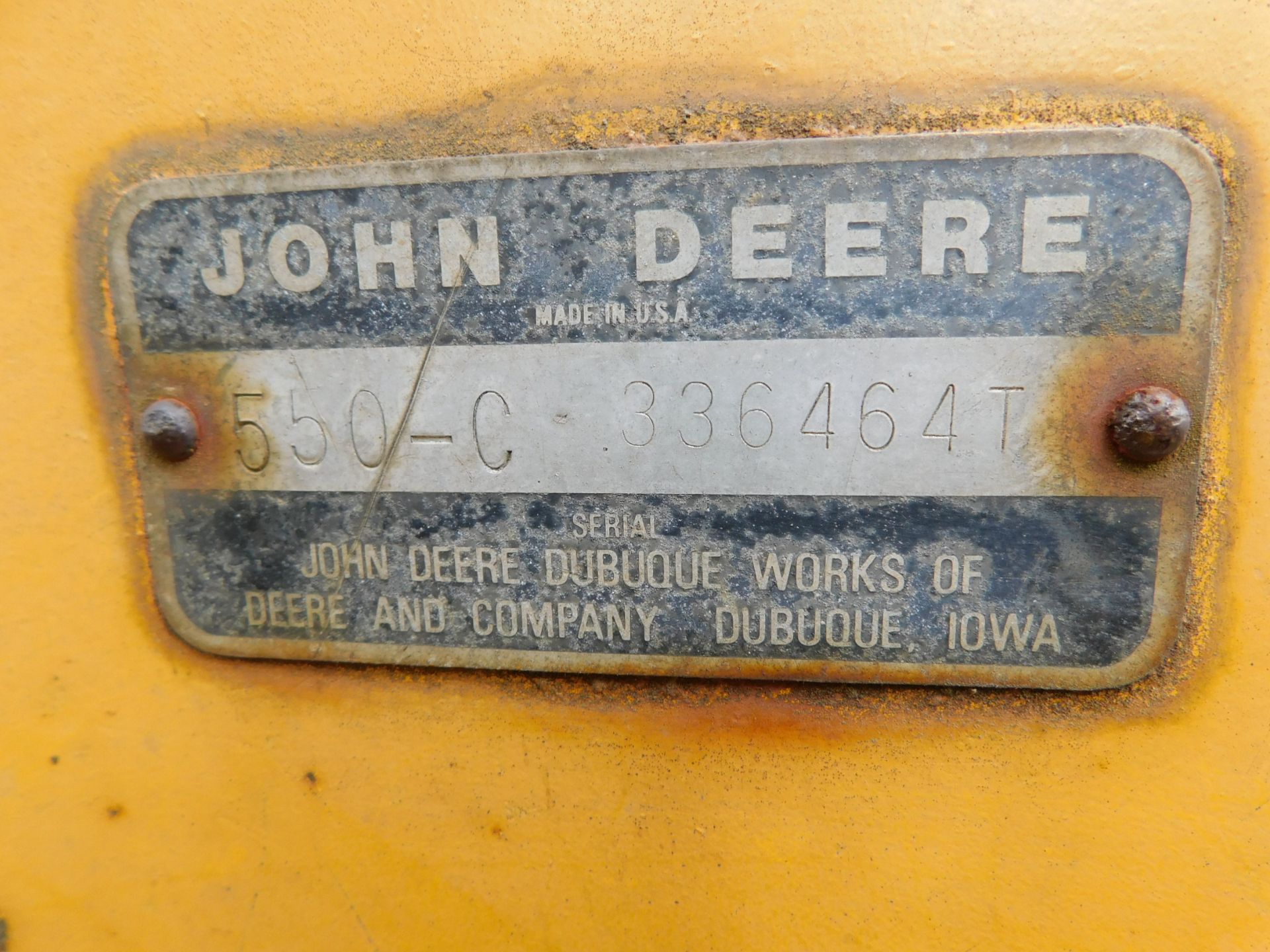 John Deere Model 555C Crawler Dozer, s/n 555C336464T, OROPS, 8' 6-Way Blade, Rear Winch - Image 8 of 19