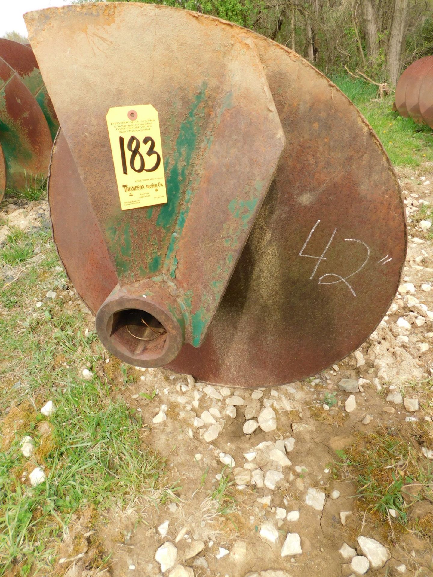 (2) 42" Diameter X 10' Long Auger Bits, 4" Hex Drivers