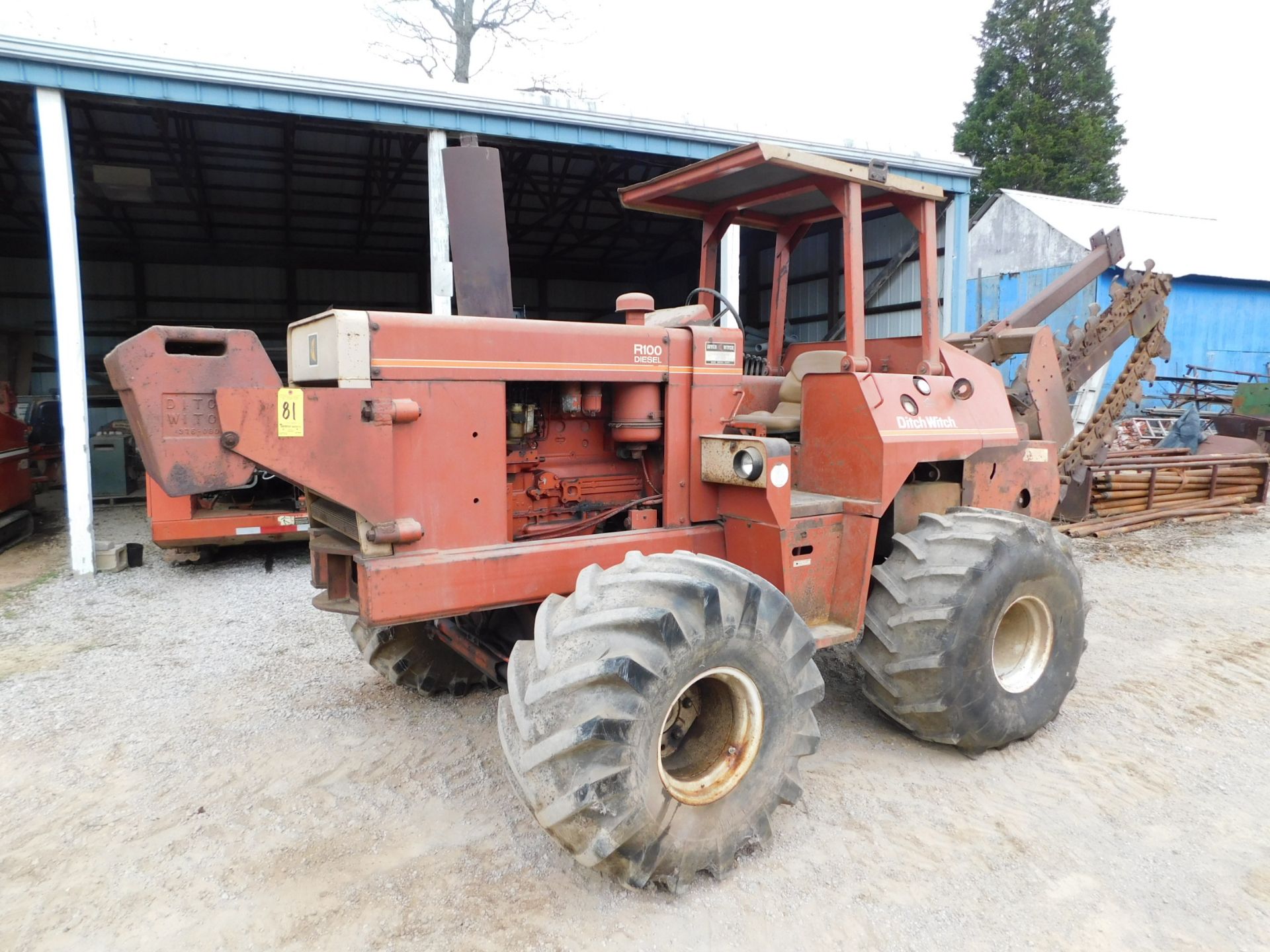 Ditch Witch Model R100 Trencher, s/n 771103, Diesel, 4 WD, 1,144 Hours