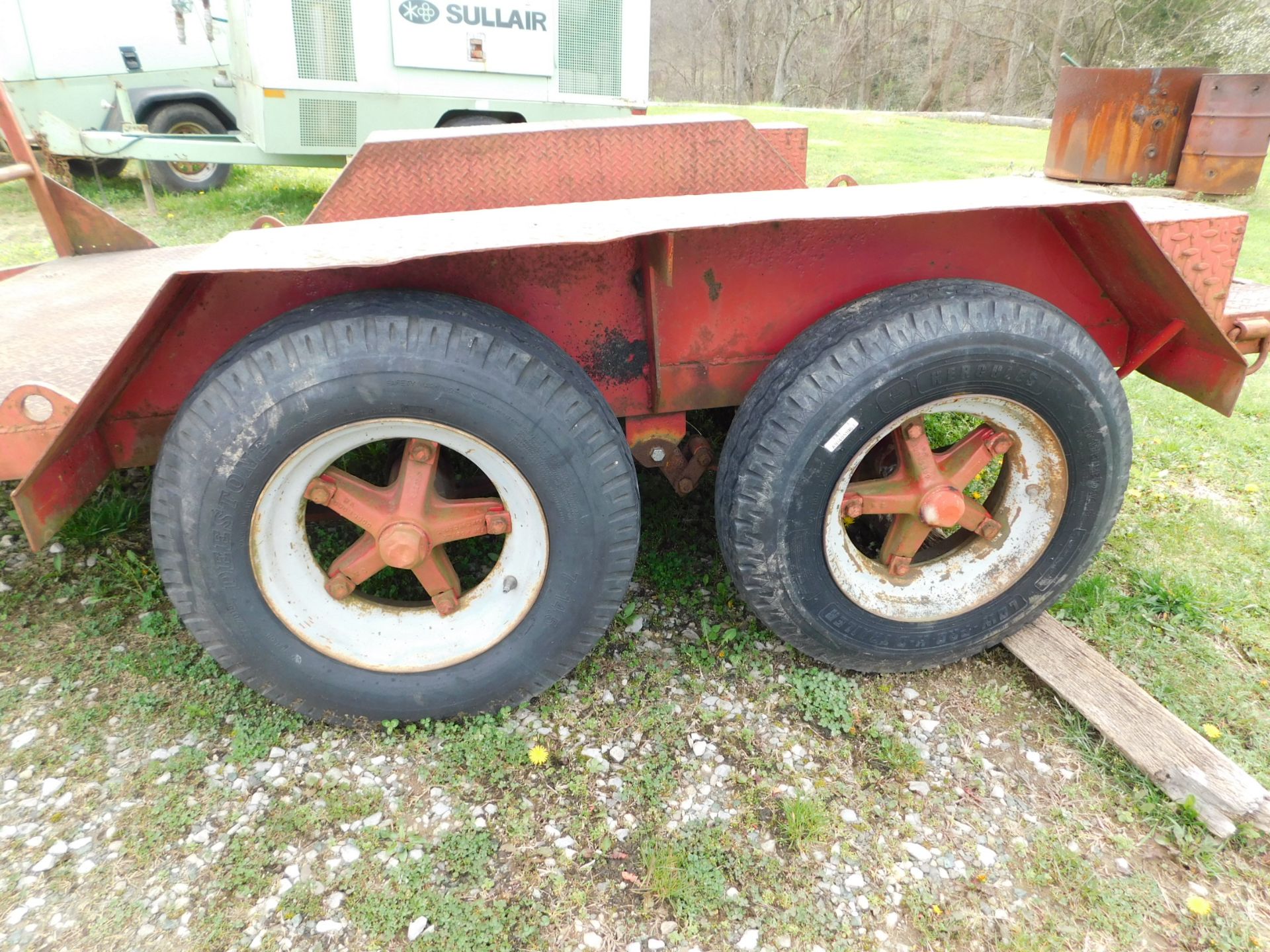 Tandem Axle Utility Trailer, 9', Pintle Hitch, Treadplate Steel Deck - Image 3 of 9