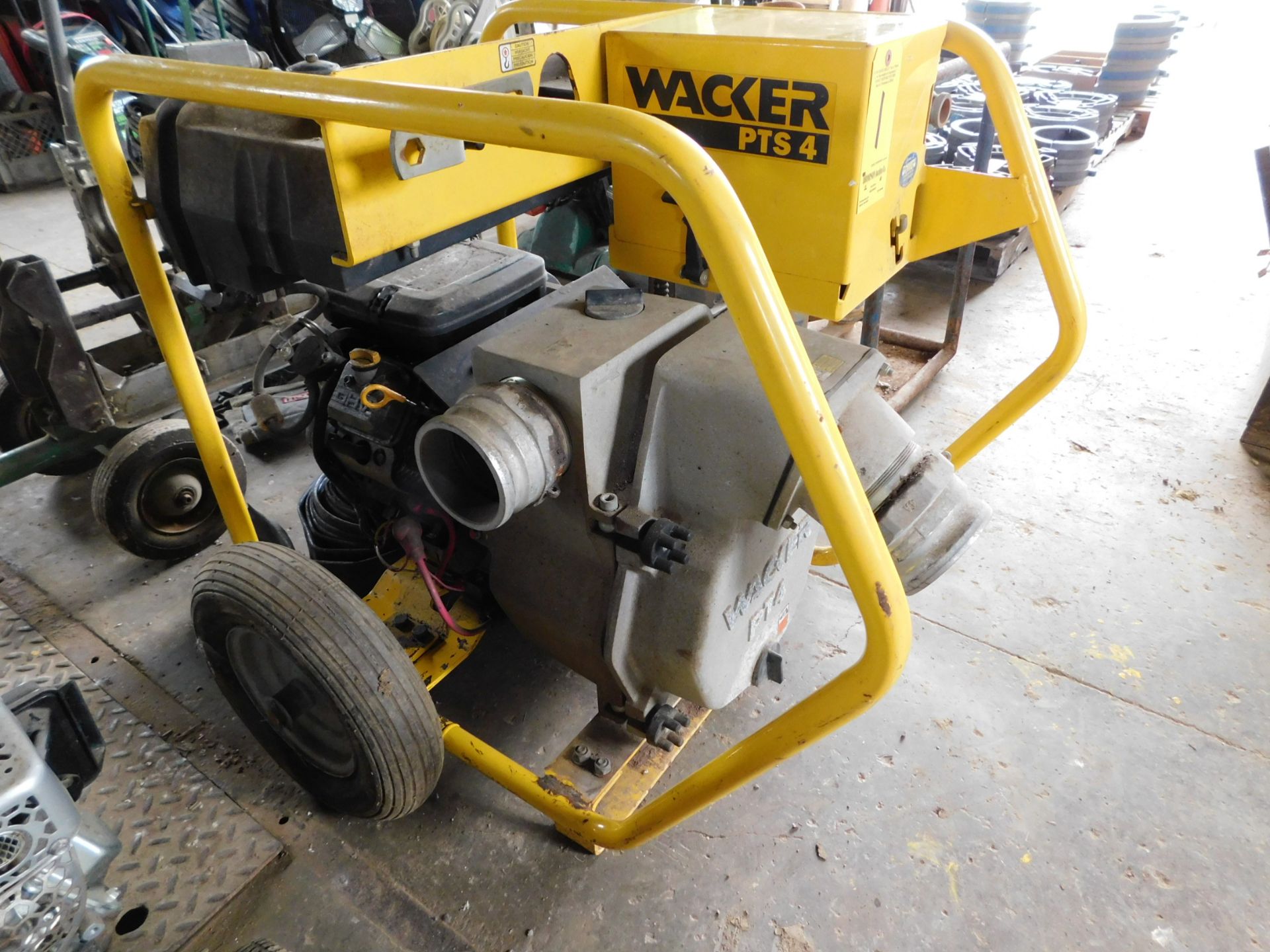 Wacker Model PTS4 Gas Powered 4" Trash Pump, with Vanguard 16 HP Gas Engine