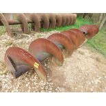 (2) 36" Diameter X 10' Long Auger Bits, 4" Hex Drivers