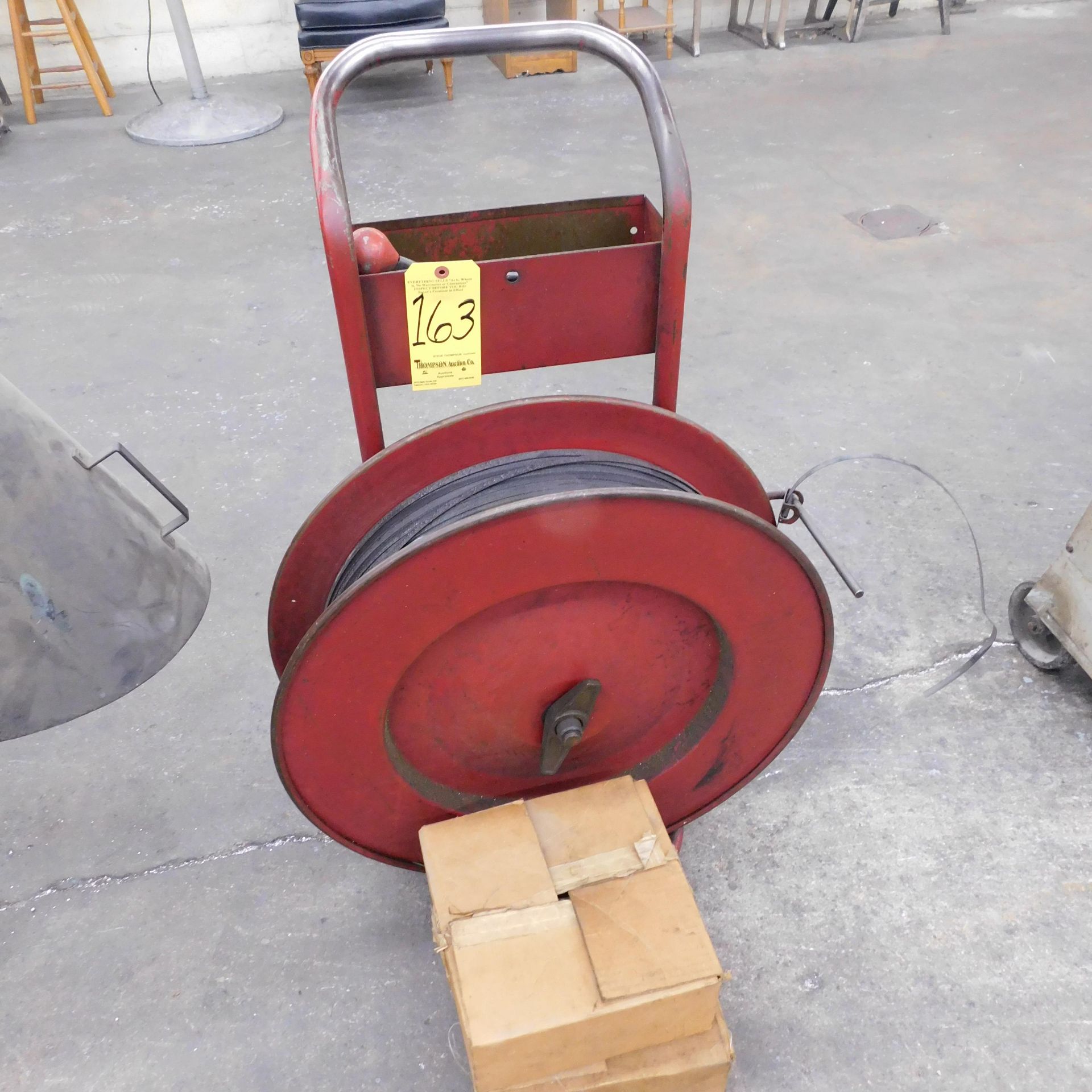 Banding Cart with Tools and (2) Boxes of Clips